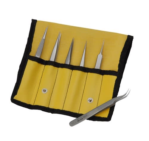 Aven 18480TT - Pinzas (Tweezers) Juego de 6  Piezas Titanio