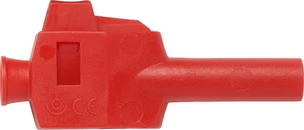 Pomona 73091-2 SHEATHED BANANA PLUG, QUICK CONNECTION (RED)