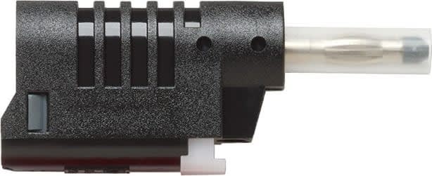 Pomona 73093-0 RET. SHEATHED BANANA PLUG, QUICK CONNECTION (BLACK)