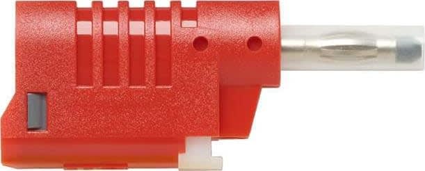 Pomona 73093-2 RET. SHEATHED BANANA PLUG, QUICK CONNECTION (RED)