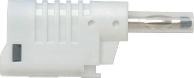 Pomona 73093-9 RET. SHEATHED BANANA PLUG, QUICK CONNECTION (WHITE)