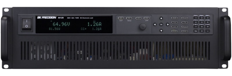 BK Precision 8612B 500V, 30A, 750W DC Electronic Load - NO GPIB