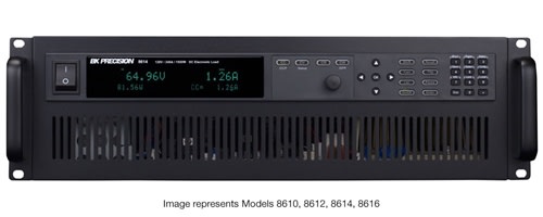 B&K Precision 8614 - Carga Electrónica DC Programable con una Potencia de 1,500W , Voltaje de Operación de 0-120V, Corriente Nominal de 0-240A, Modos de Operación CC/CV/CR/CW, Resolución de 1mV/0.1mA., Provee Estándares de Comunicación USB, RS-232, GPIB.