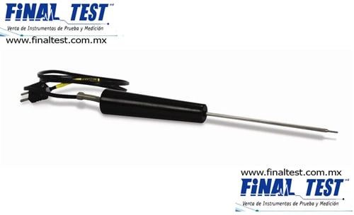 Tegam 8723 Sonda de temperatura, tipo J, inmersión  Rango de temperatura: 760 ° C (1400 ° F) Tipo de sensor: Tipo-J Aplicaciones: Líquidos, gases, materiales blandos