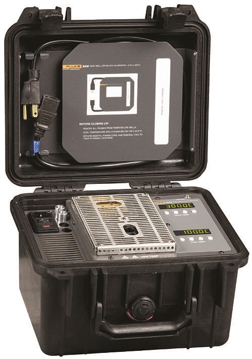 Fluke 9009-B-156 Pozo seco, DUAL-BLOCK (NEGRO), 110V 50/60HZ