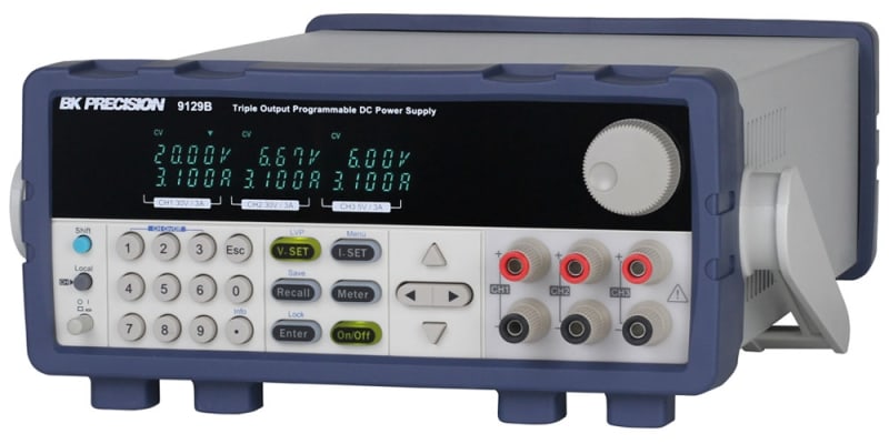 B&K Precision 9129B Fuente de Poder de CD de Salida Triple 2 x 30V/3A  y una fija de 5V y 3A, programable por USB