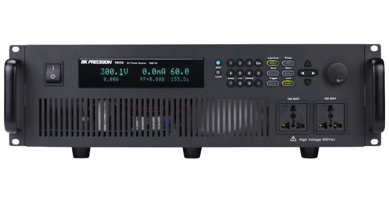 B&K Precisión 9805B - Fuente de alimentación de CA programable, 300 V/12 A, 1500 VA, entrada de línea de 120 V CA, USB, RS-2312
