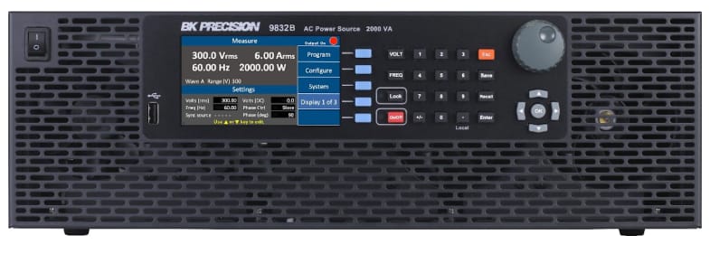 BK Precision 9832B - Fuente de alimentación de CA programable, 2000VA / 300V / 20A BK Precision 9832B - Fuente de alimentación de CA programable, 2000VA / 300V / 20A