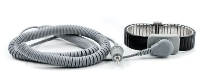 Botron B95710 - Correa de muñeca de metal con conector dual mono