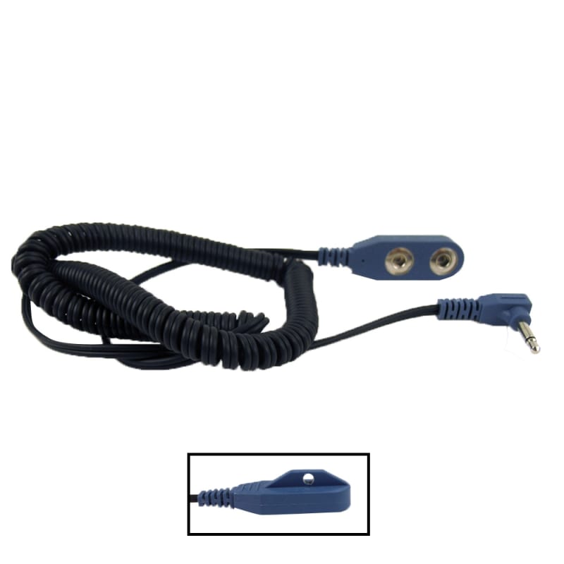 TransformingTechnologies CC2695P-5 Cable de bobina de doble cable con conector de estacionamiento de un solo broche: longitud de 5 pies