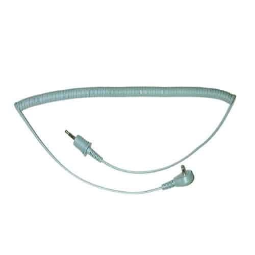 TransformingTechnologies CC3050 Dual Conductor 5' Coil Cord With 3mm Phono Plug, Grey