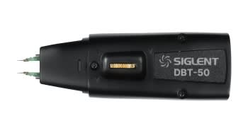 Siglent DBT-50 Cabezal ajustable, interfaz SMP, conectado al amplificador de la sonda.