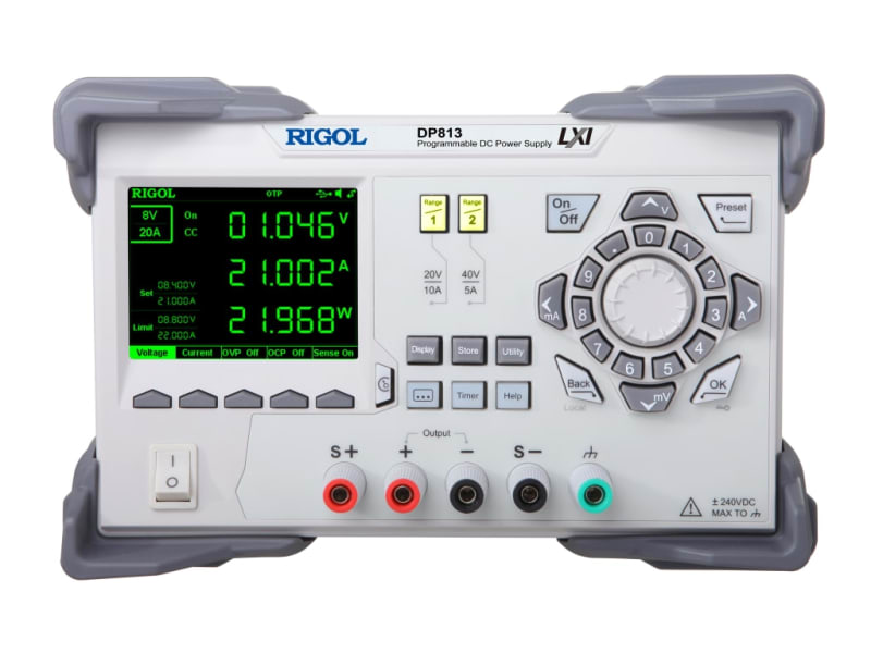 Rigol DP811 - Fuente de alimentación de CC programable de 200 W de salida única de doble rango