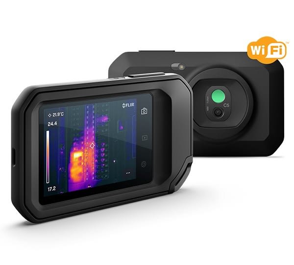 FLIR-C5 - Cámara térmica profesional compacta C5 con MSX y WiFi Resolución 160 x 120 / 9Hz