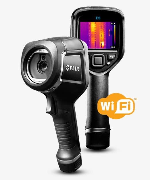 FLIR E5XT - Cámara infrarroja con rango de temperatura extendido con MSX y WiFi Resolución 160 x 120, 9Hz
