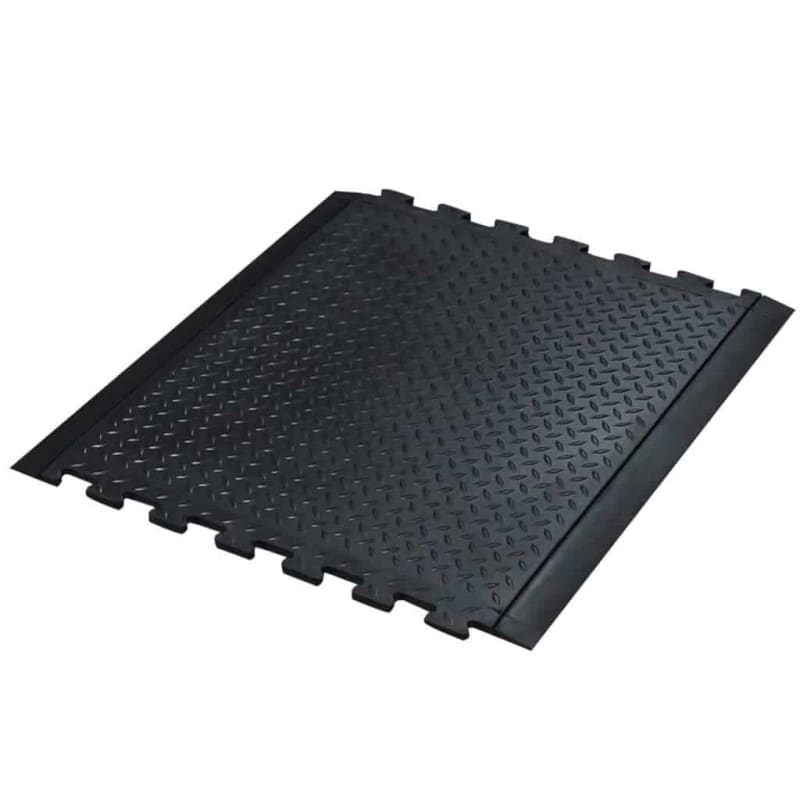 TransformingTechnologies FM9C ComfortTREAD, Conductive Rubber Diamond-Plate Anti-Fatigue Mat, Center Section