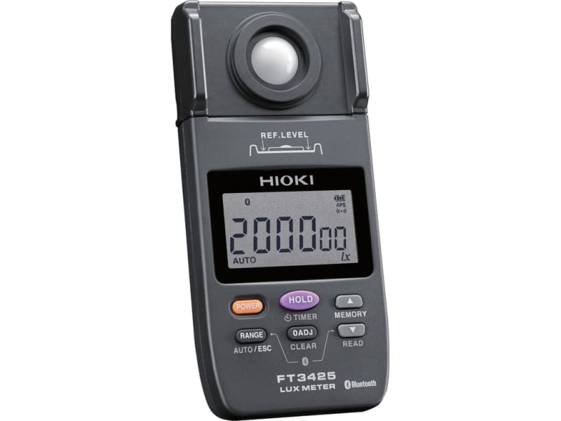 Hioki FT3425 - Serie LUX METER de alta confiabilidad, cumple con DIN clase B, compatible con iluminación LED / OLED. Tecnología inalámbrica Bluetooth (R) incorporada.