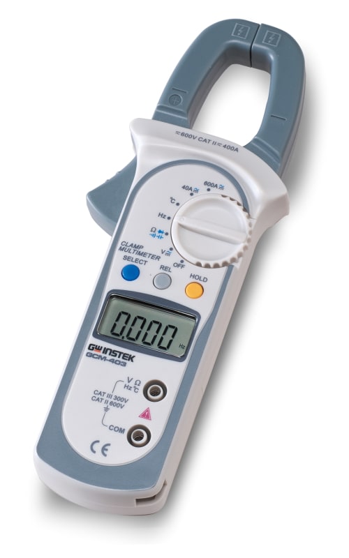 GW Instek GCM-403 Pinza amperimetrica digital AC/DC, medicion de corriente y voltaje, serie GCM