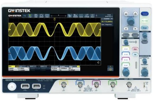 GW Instek GDS-2354HD Osciloscopio digital 350 MHz, 2,5 GSa/s, 500 Mpts, memoria digital de 12 bits (DSO), 1 unidad.