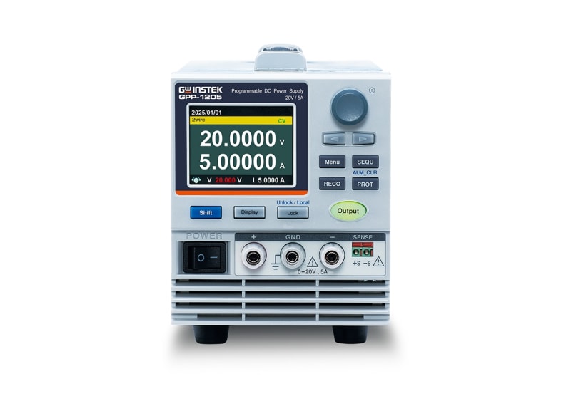 GW Instek GPP-1205G Fuente de alimentacion CC programable con interfaz GPIB/LAN, 120 W, 0-12 V / 0-5 A, serie GPP