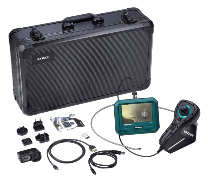 Extech HDV740 – Kit de videoscopio con sonda de cámara articulada flexible de 4 vías 6 mm×1m