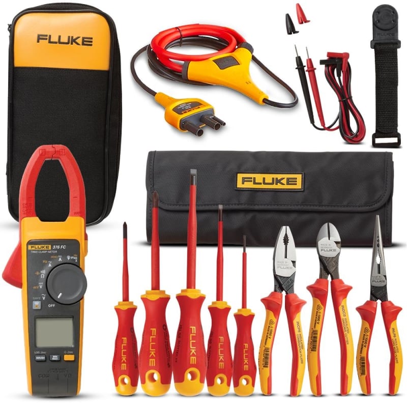 FLUKE IB376K,376FC CLAMP METER + HAND TOOL STARTER KIT BUNDLE