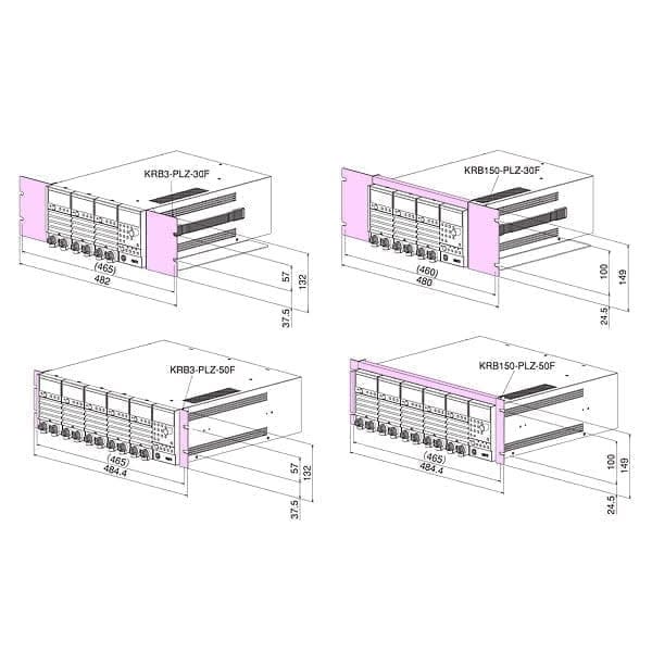 Kikusui KRB3-PLZ-30F Rack mount bracket for PLZ-30F