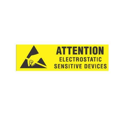 TransformingTechnologies LB9020 3/8 x 1-1/4, "Attention Electrostatic Sensitive Devices"