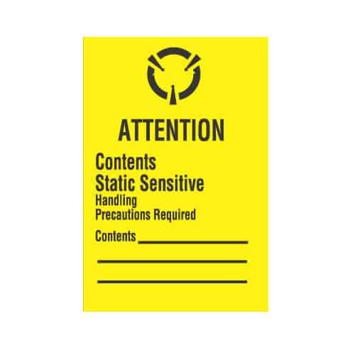 TransformingTechnologies LB9180 1-3/4 x 2-1/2, "Attention Contents Static Sensitive Handling Precautions Required"