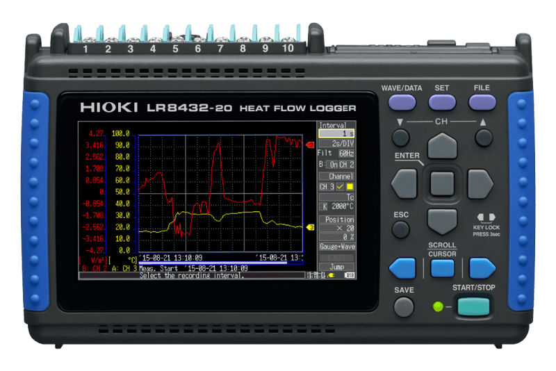 Hioki LR8432-20 10 Channel Heat Flow Logger