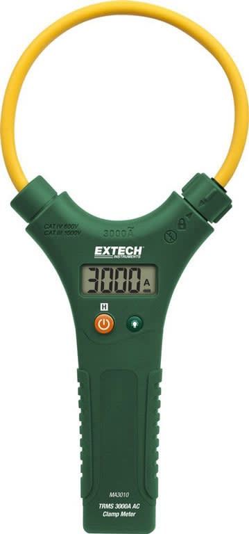 Extech MA3010-NIST CAT IV TRMS 3000A AC Flex Clamp Meter, 10 In W/NIST