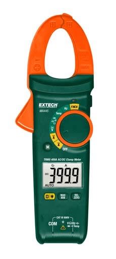 Extech MA445-NIST - Pinza amperimétrica de CA/CC de verdadero valor eficaz de 400 A + NCV