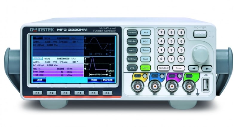 GW Instek MFG-2220HM - Generador de funciones 200Mhz, 2 canales