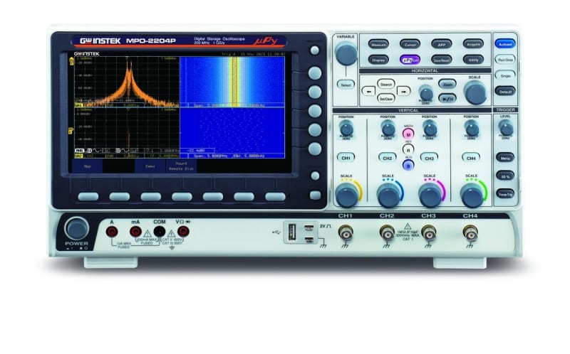 GW Instek MPO-2204P Osciloscopio digital portatil mixed portable oscilloscope, 4 canales, serie MPO