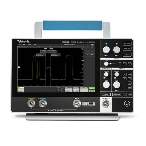 Tektronix MSO22-EDU 2-BW-100 Osciloscopio de señal mixta de 100 MHz, 2 canales, 2,5 GS/s con paquete EDU y longitud de registro de 10 Mpts