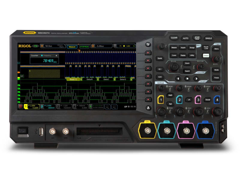 Rigol MSO5074 - Osciloscopio de señal digital / mixta de cuatro canales, 70 MHz