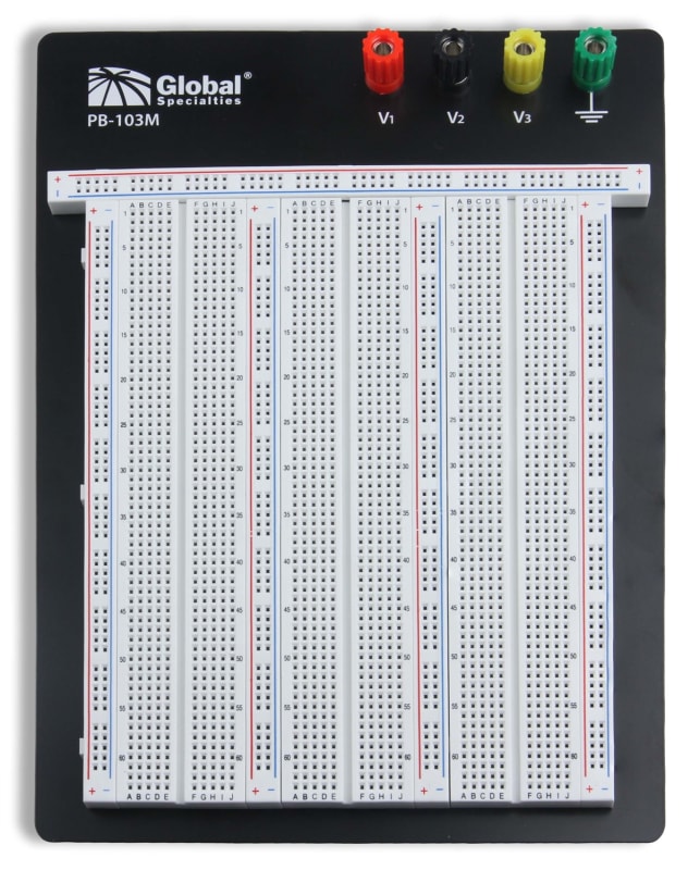 Global Specialties PB-103M - Tablero de pruebas 2390 de punto de conexión con alimentación externa