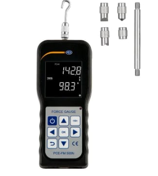 PCE-FM 500N Medidor de fuerza para la medición de fuerza de tracción y presión.