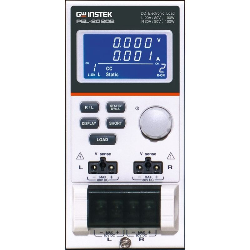 GW Instek PEL-2020B Carga electronica DC programable, 200 W, alta corriente, serie PEL