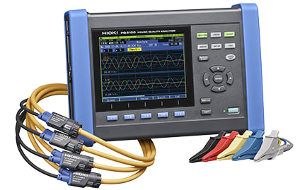 Hioki PQ3100-01-600 Analizador de Calidad de Energía, para Sistemas Trifásicos, Incluye 4 Sondas de Corriente de 600 Amperes