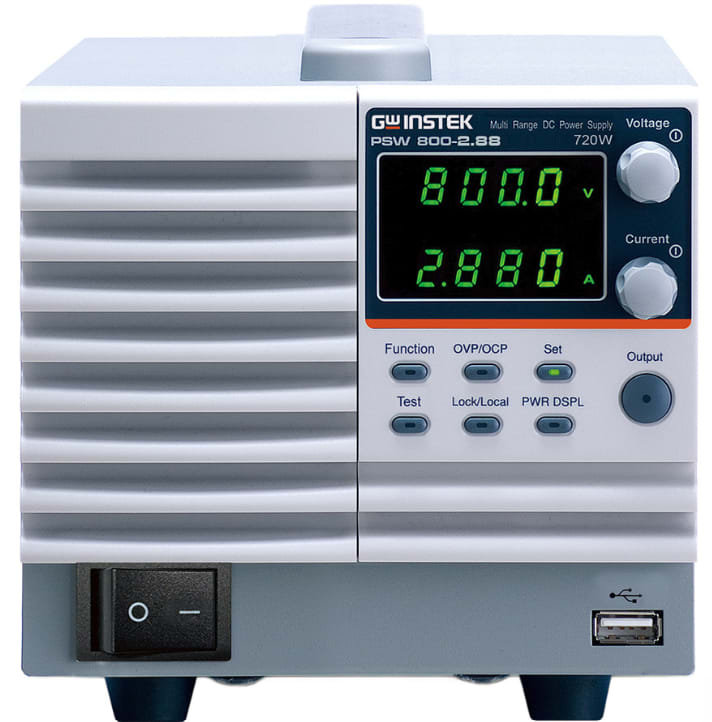 GW Instek PSW-800-2.88 Fuente de poder de DC programable conmutada 800V/2.88A