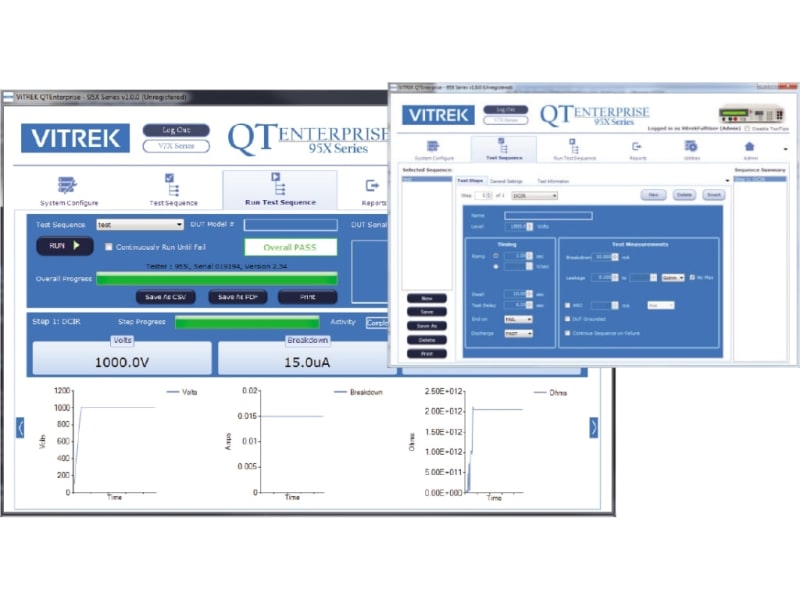 Vitrek QTE-7 Software empresarial para V7X