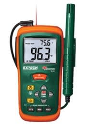 Extech RH101 - Higro - Termómetro Infrarrojo Mediciones de humedad, temperatura del aire y temperatura de la superficie sin contacto