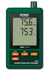 Extech SD500 - Registrador de datos de humedad/temperatura Registra datos en una tarjeta SD en formato Excel