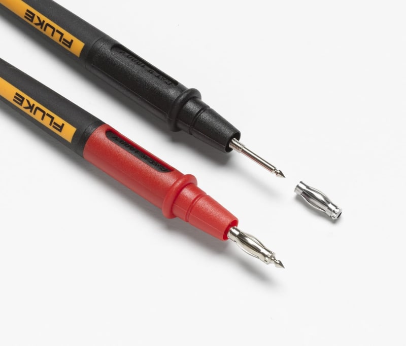 FLUKE TL175E Juego de Cables de Prueba, de Punta de Prueba a Banana Macho de 4mm con Ángulo Recto, 1 kV, 10 A