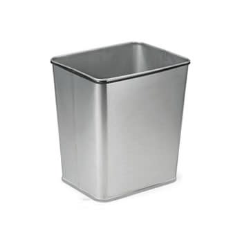 TransformingTechnologies WBAS28MET 28 Quart, Stainless Steel Clean Room Waste Basket