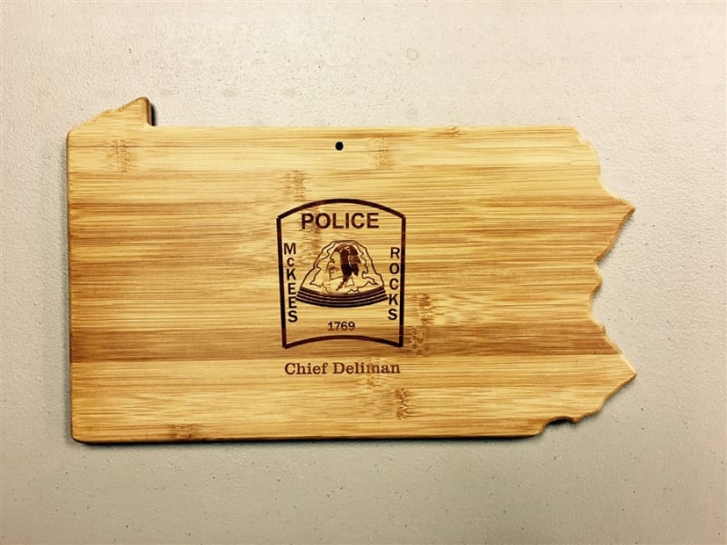 Custom Police Plaque with Engraved Badge