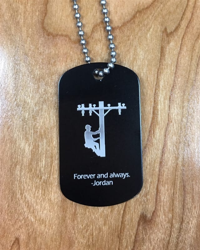 Lineman's Dog Tag in Black