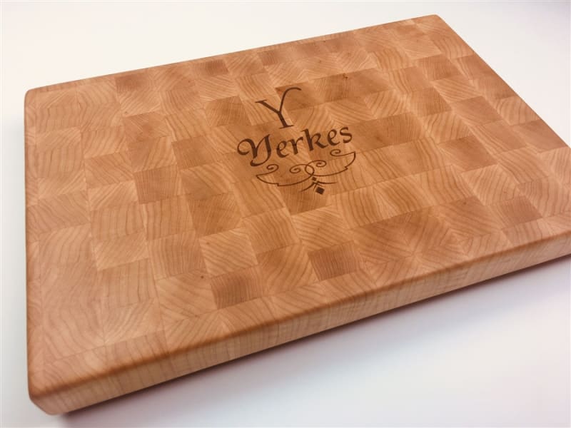Engraved Maple End Grain Cutting Board