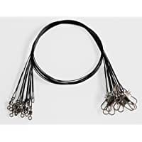 Hurricane Nylon Coated Steel Leaders 45lb 24in Black 6pk